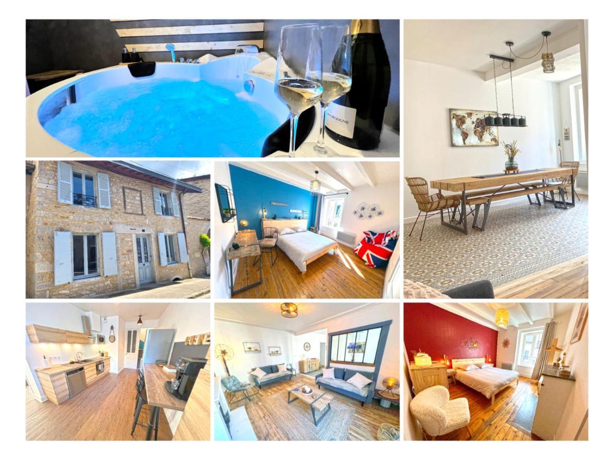 Gite Cosy Avec Jacuzzi Classe 3 Etoiles Poncin Exteriör bild